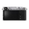 Fujifilm X-E5 Kamera Rückseite mit Display und Bedienelementen.