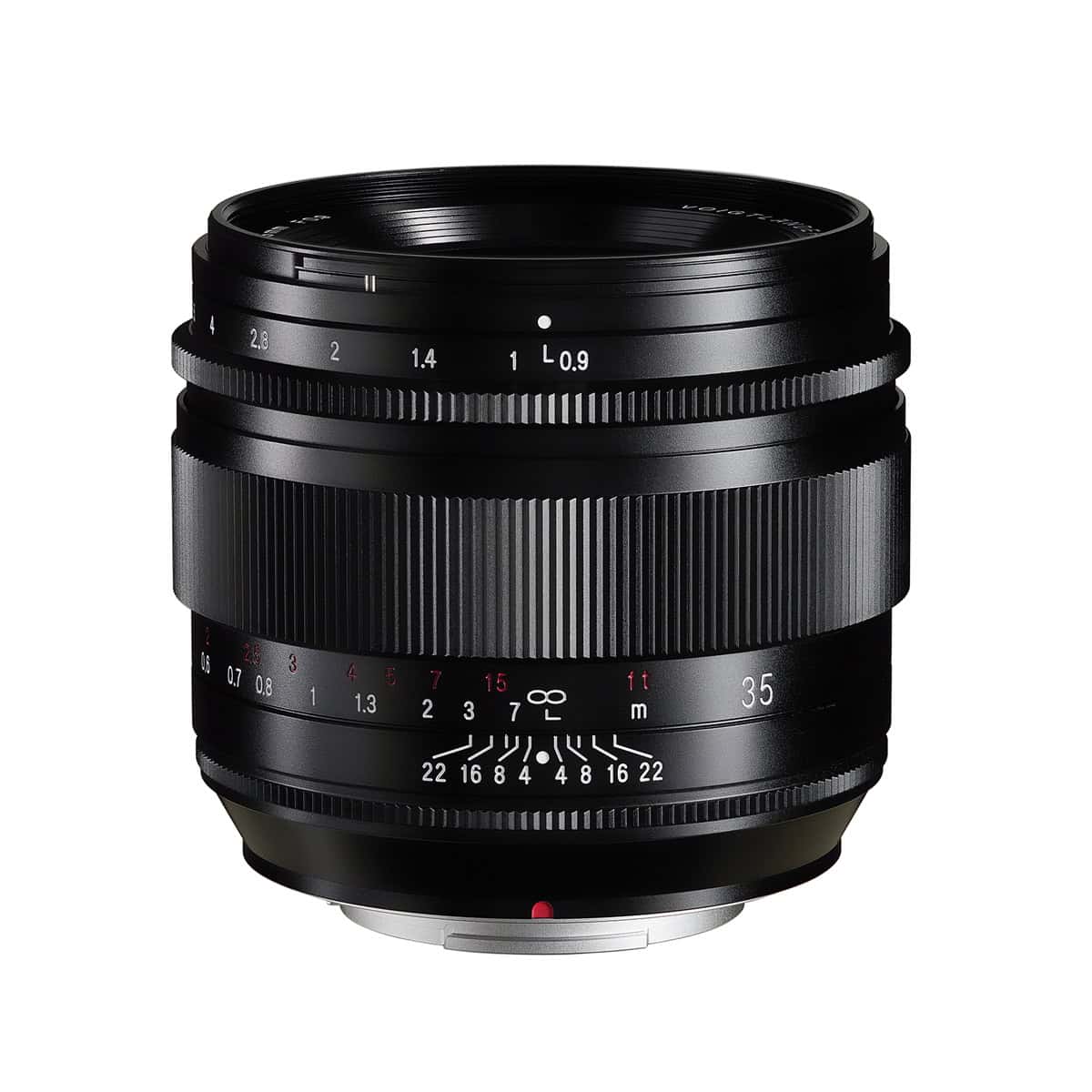 Voigtländer Nokton 35 mm F0,9 mit Fokus- und Blendenring.
